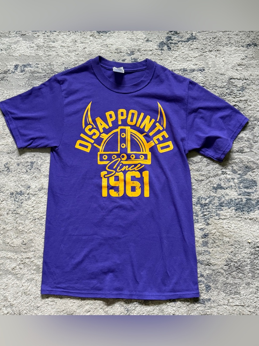 Minnesota Vikings Disappointed Since 1961 Purple Graphic T-Shirt Small